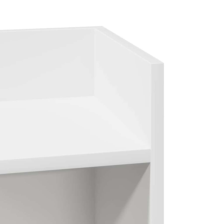 Bijzettafels 2 st met plank 25,5x27x60 cm wit