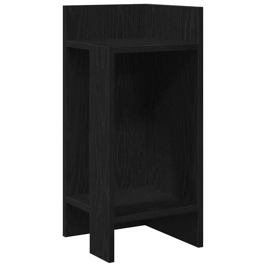 Bijzettafeltje met plank 25,5x27x60 cm zwart