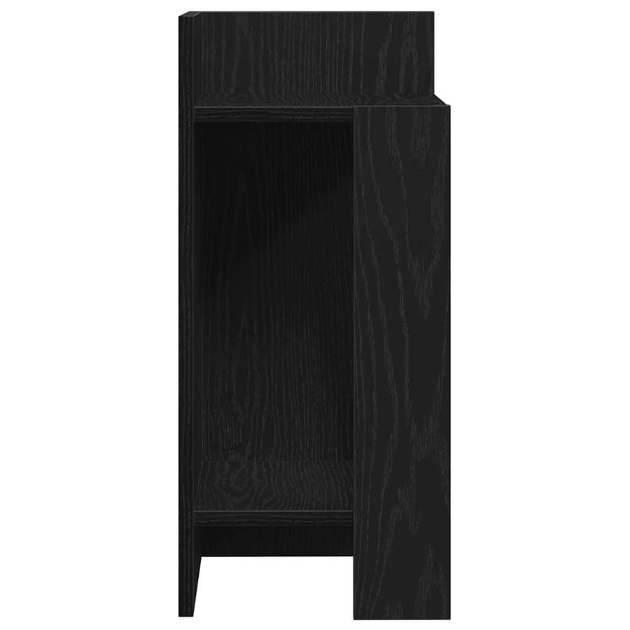 Bijzettafels 2 st met plank 25,5x27x60 cm zwart