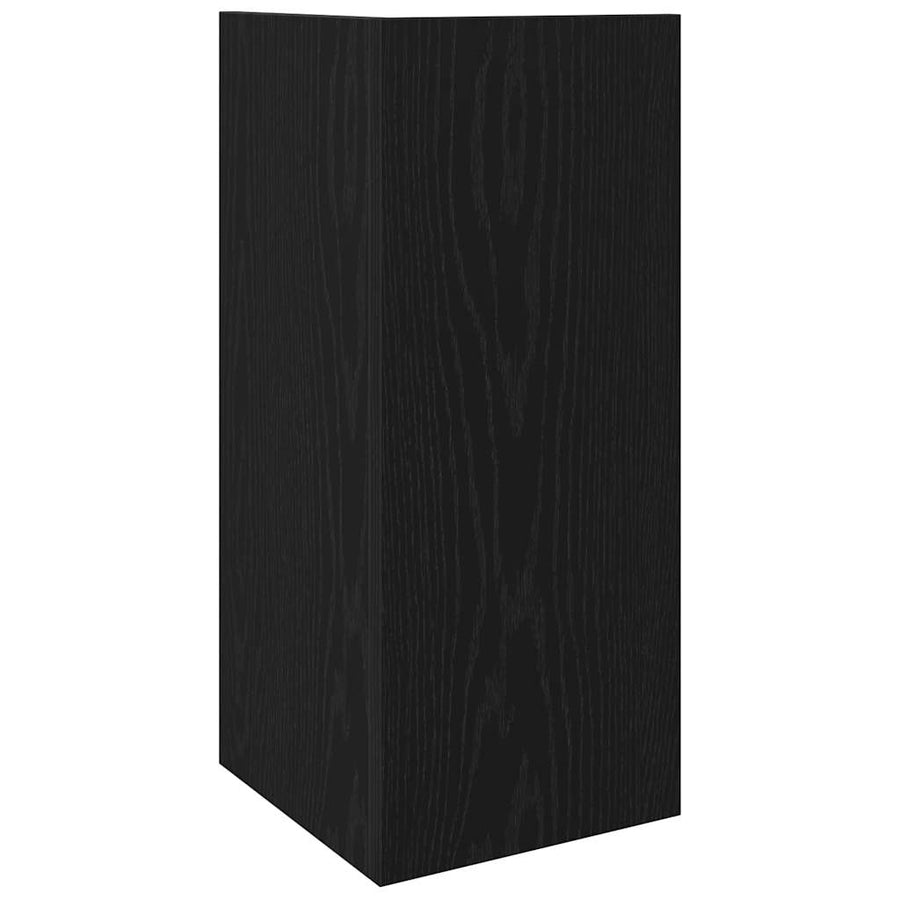 Bijzettafels 2 st met plank 25,5x27x60 cm zwart