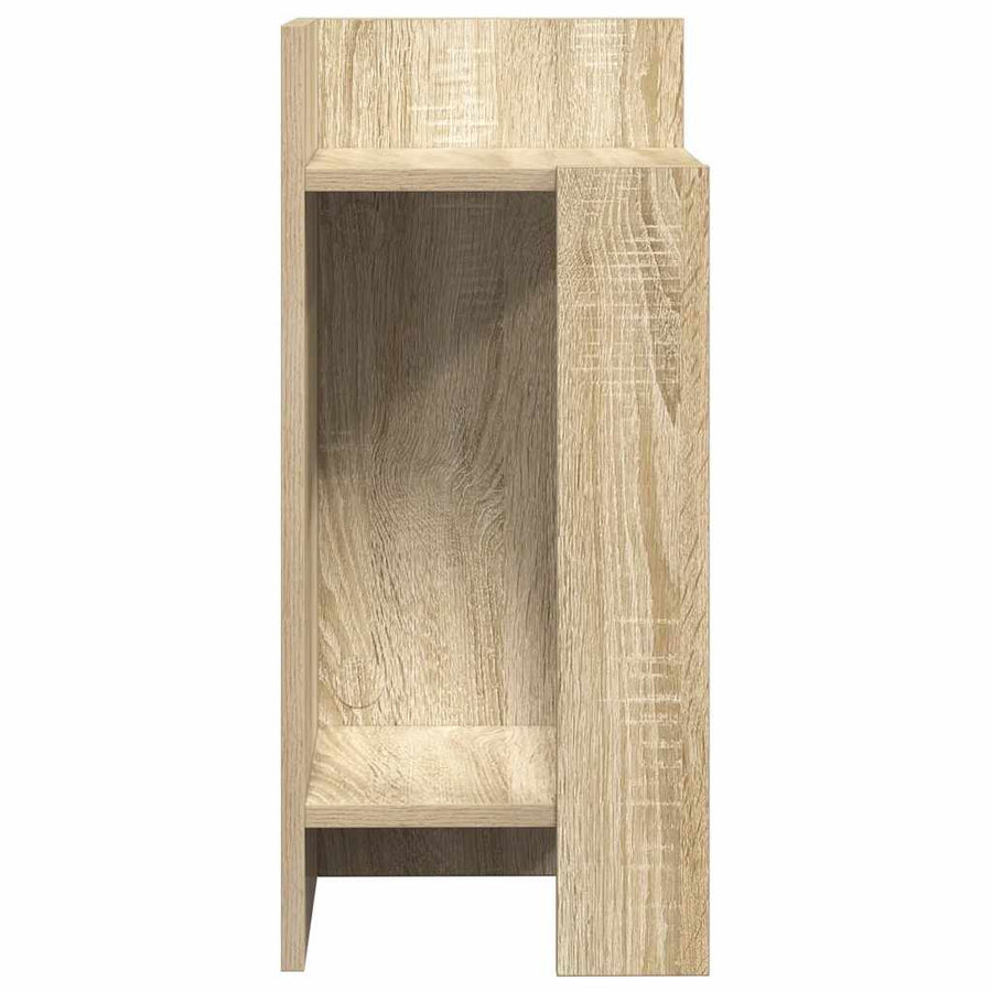 Bijzettafeltje met plank 25,5x27x60 cm sonoma eikenkleurig