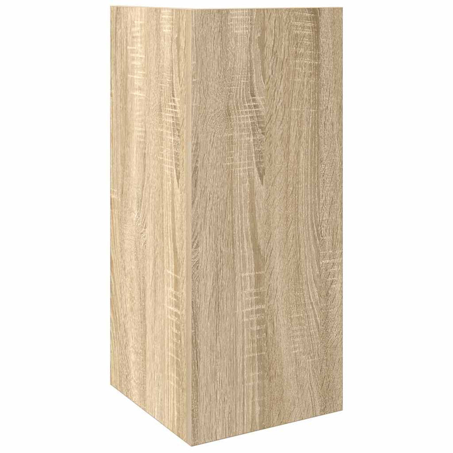 Bijzettafeltje met plank 25,5x27x60 cm sonoma eikenkleurig