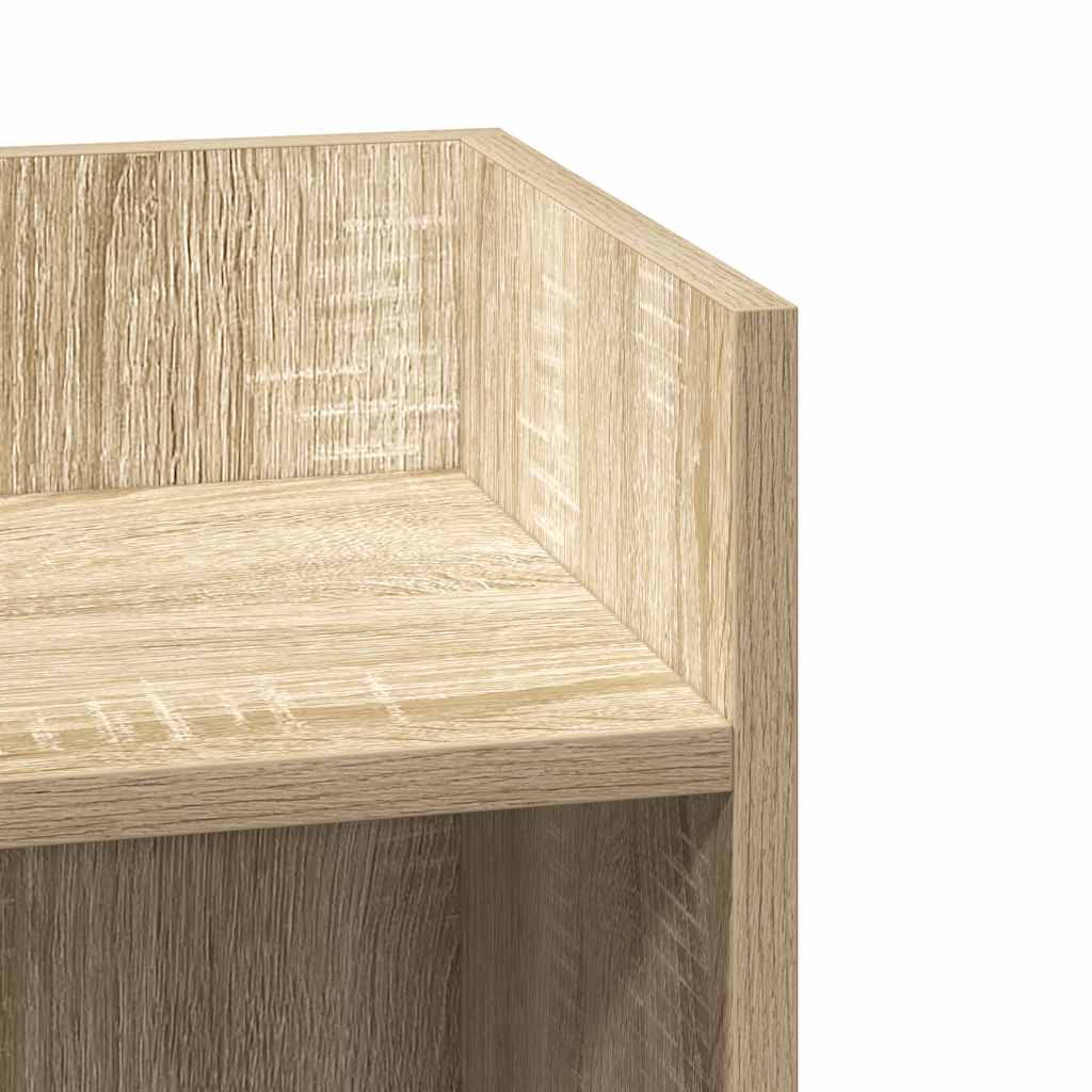 Bijzettafeltje met plank 25,5x27x60 cm sonoma eikenkleurig