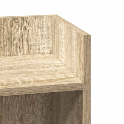 Bijzettafeltje met plank 25,5x27x60 cm sonoma eikenkleurig