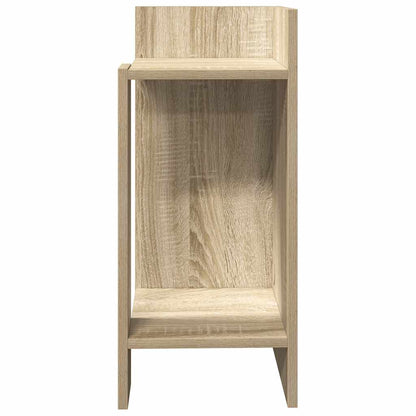 Bijzettafels 2 st met plank 25,5x27x60 cm sonoma eikenkleurig