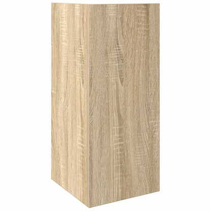 Bijzettafels 2 st met plank 25,5x27x60 cm sonoma eikenkleurig