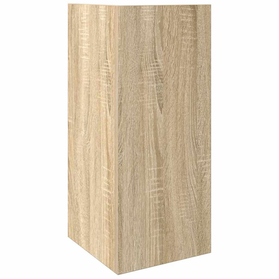 Bijzettafels 2 st met plank 25,5x27x60 cm sonoma eikenkleurig