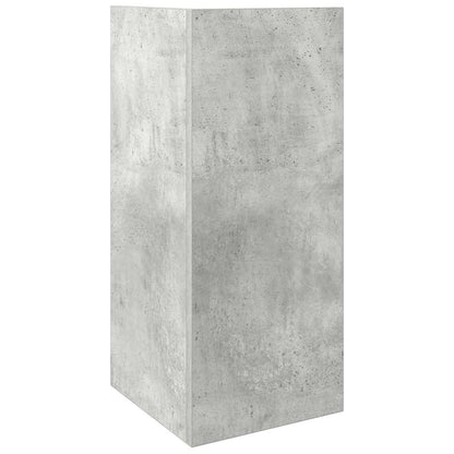 Bijzettafeltje met plank 25,5x27x60 cm betongrijs