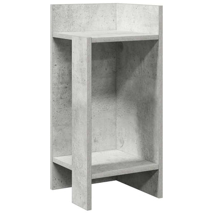 Bijzettafels 2 st met plank 25,5x27x60 cm betongrijs