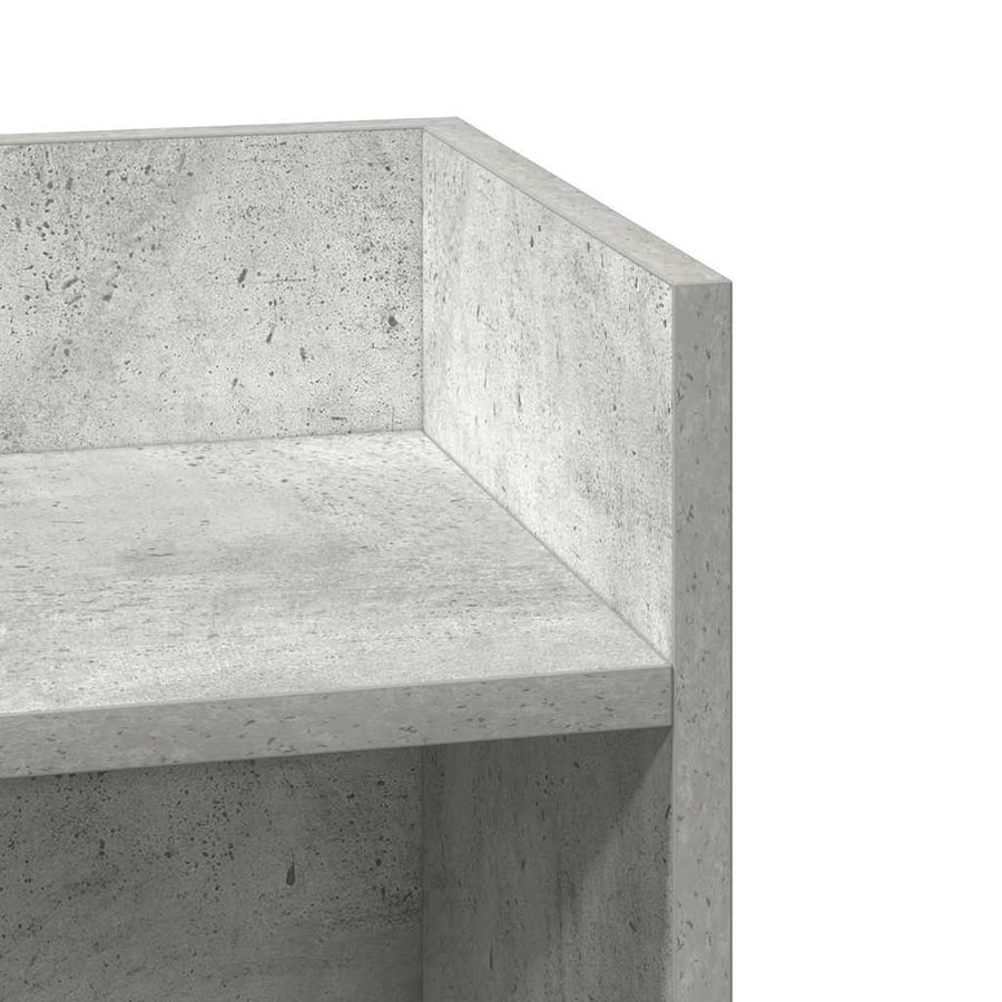 Bijzettafels 2 st met plank 25,5x27x60 cm betongrijs