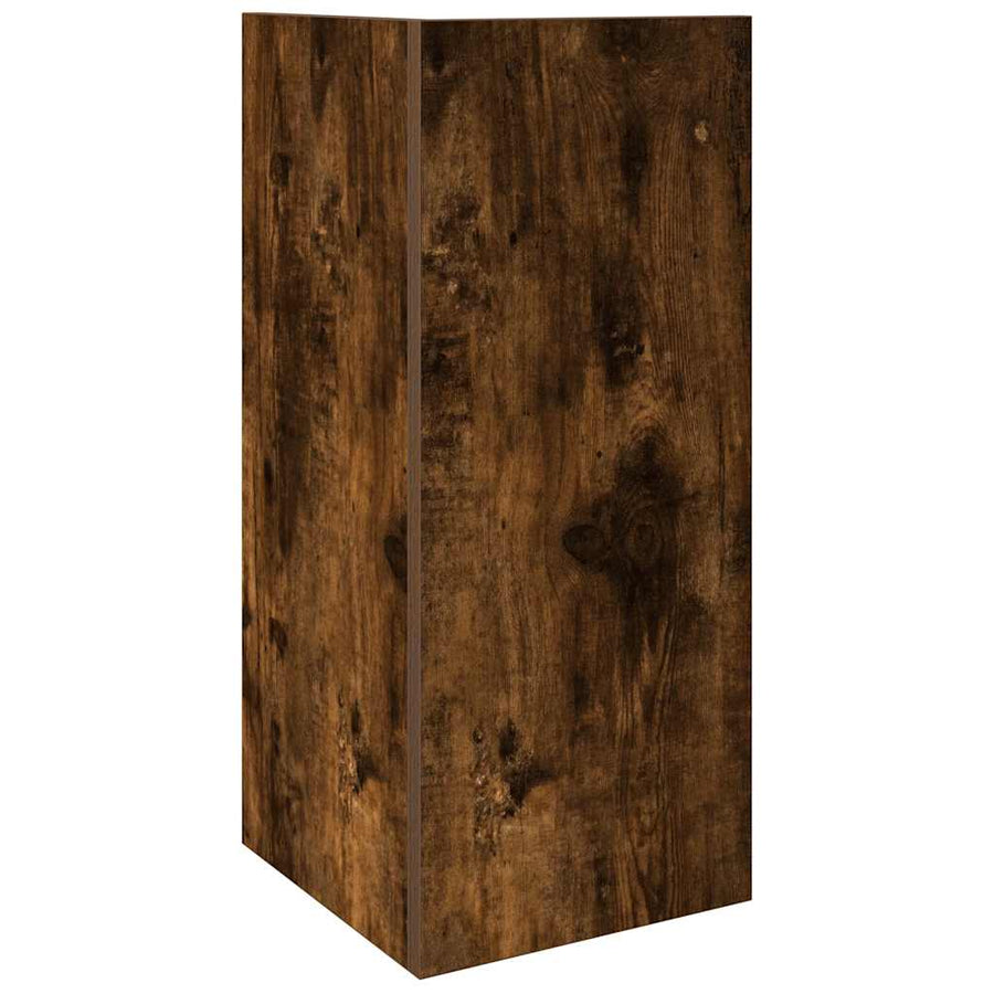 Bijzettafeltje met plank 25,5x27x60 cm gerookt eikenkleurig