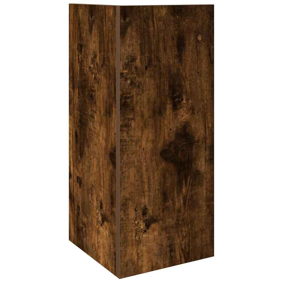 Bijzettafels 2 st met plank 25,5x27x60 cm gerookt eikenkleurig
