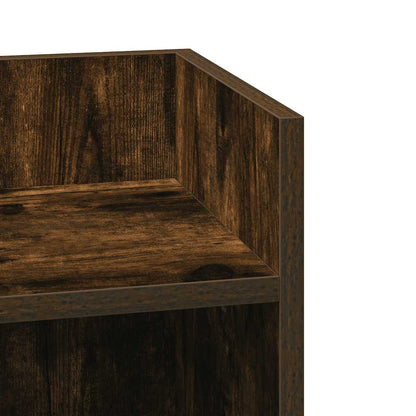 Bijzettafels 2 st met plank 25,5x27x60 cm gerookt eikenkleurig