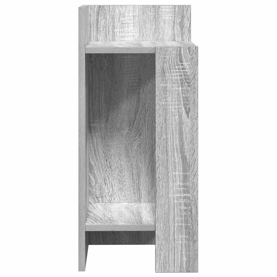Bijzettafeltje met plank 25,5x27x60 cm grijs sonoma eikenkleur