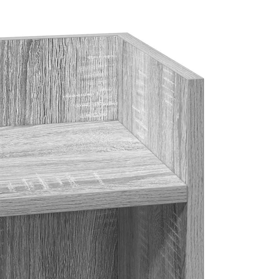 Bijzettafeltje met plank 25,5x27x60 cm grijs sonoma eikenkleur