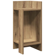 Bijzettafeltje Met Plank 25,5X27X60 Cm Artisanaal Eikenkleur 1 artisanaal eikenkleurig
