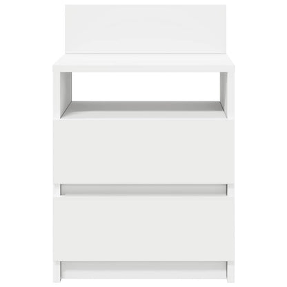 Nachtkastjes 2 st met 2 lades 40x33x60 cm wit