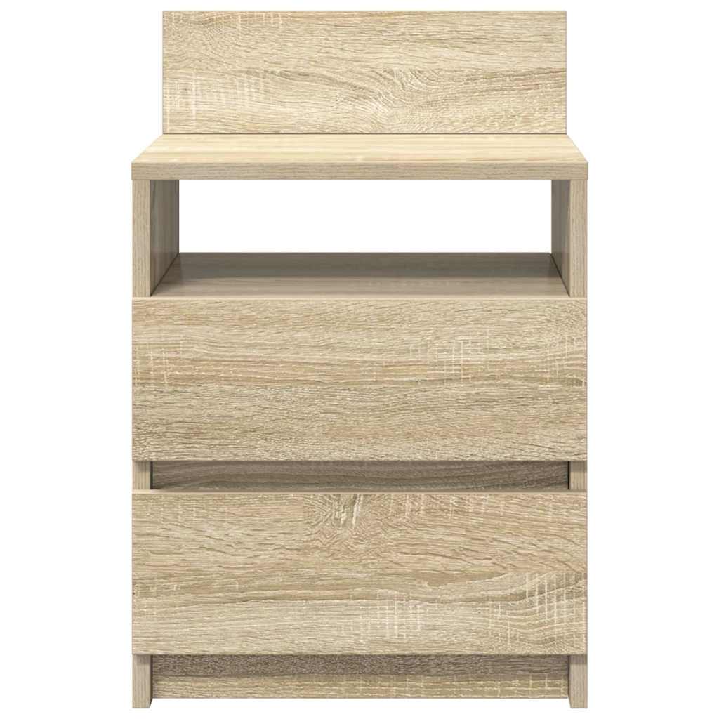 Nachtkastje met 2 lades 40x33x60 cm sonoma eikenkleurig
