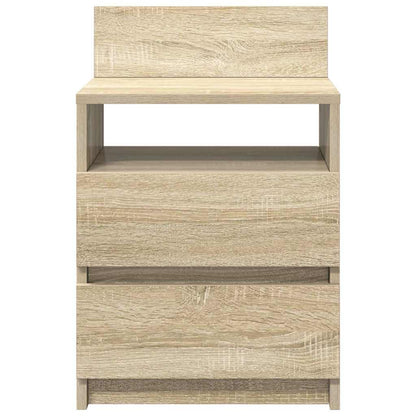Nachtkastje met 2 lades 40x33x60 cm sonoma eikenkleurig