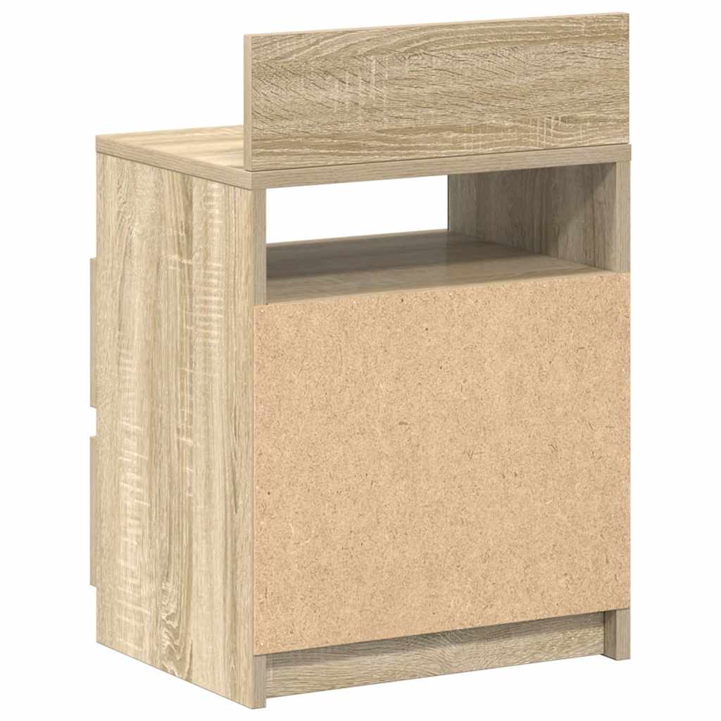 Nachtkastje met 2 lades 40x33x60 cm sonoma eikenkleurig