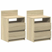 Nachtkastjes 2 st met 2 lades 40x33x60 cm sonoma eikenkleurig