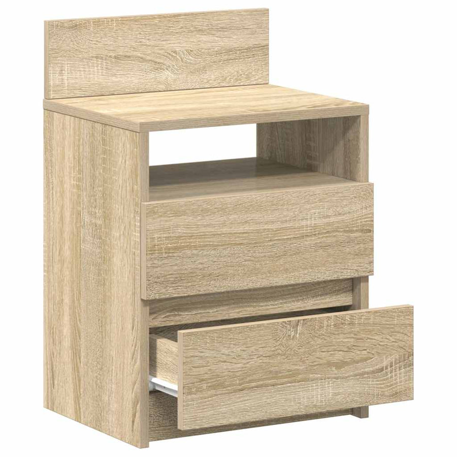 Nachtkastjes 2 st met 2 lades 40x33x60 cm sonoma eikenkleurig