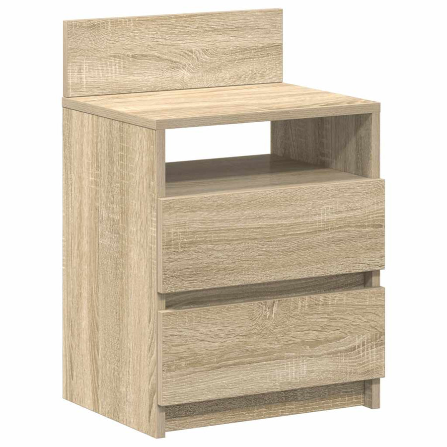 Nachtkastjes 2 st met 2 lades 40x33x60 cm sonoma eikenkleurig