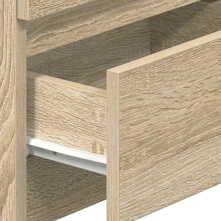 Nachtkastjes 2 st met 2 lades 40x33x60 cm sonoma eikenkleurig