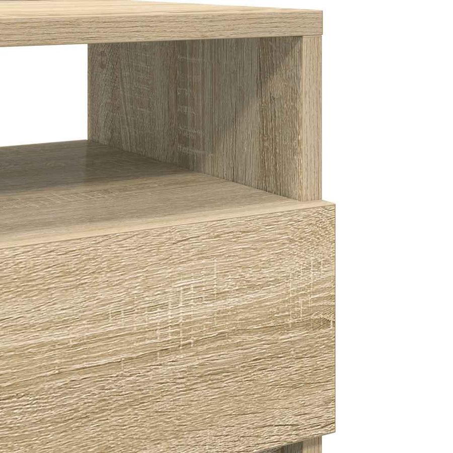 Nachtkastjes 2 st met 2 lades 40x33x60 cm sonoma eikenkleurig