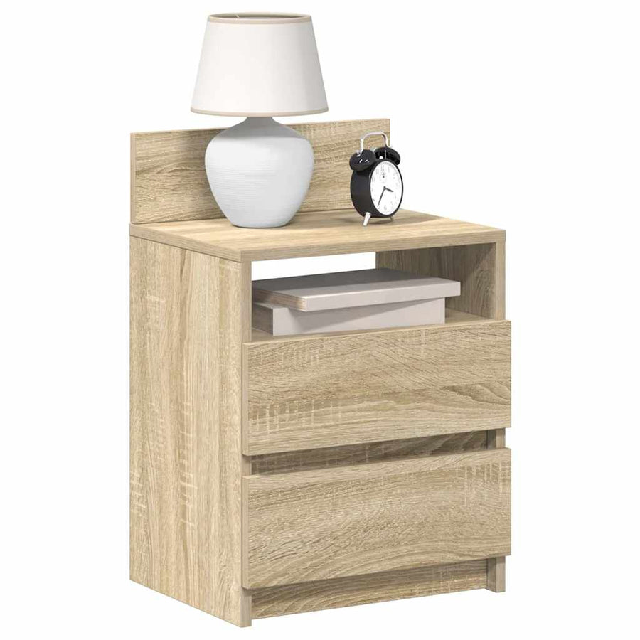Nachtkastjes 2 st met 2 lades 40x33x60 cm sonoma eikenkleurig
