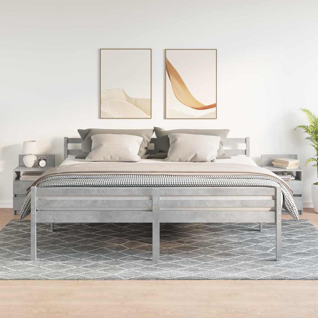 Nachtkastjes 2 st met 2 lades 40x33x60 cm betongrijs
