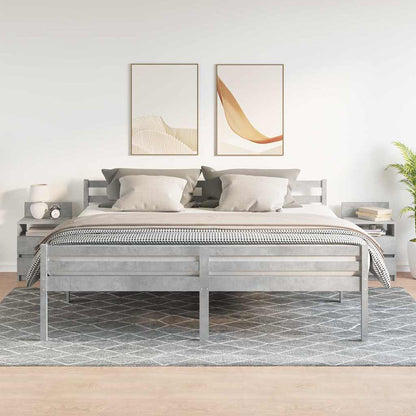 Nachtkastjes 2 st met 2 lades 40x33x60 cm betongrijs