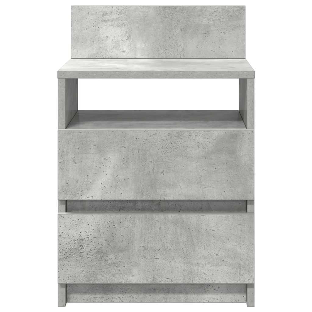 Nachtkastjes 2 st met 2 lades 40x33x60 cm betongrijs