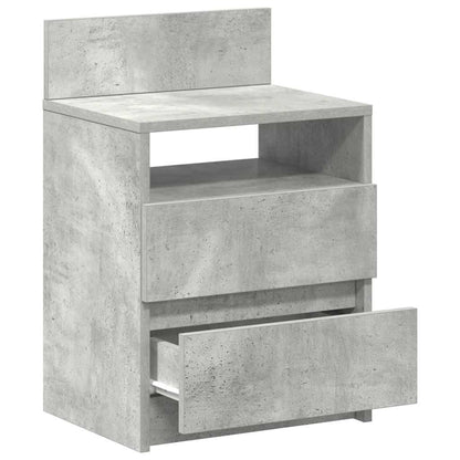 Nachtkastjes 2 st met 2 lades 40x33x60 cm betongrijs