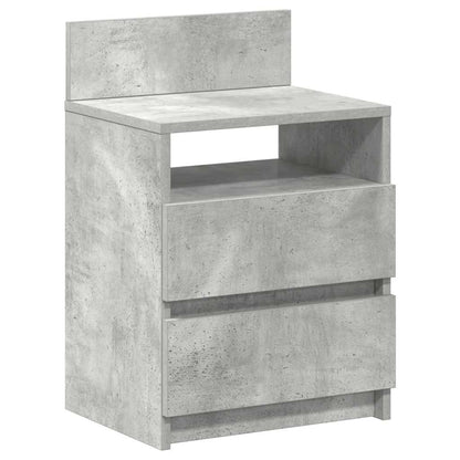 Nachtkastjes 2 st met 2 lades 40x33x60 cm betongrijs