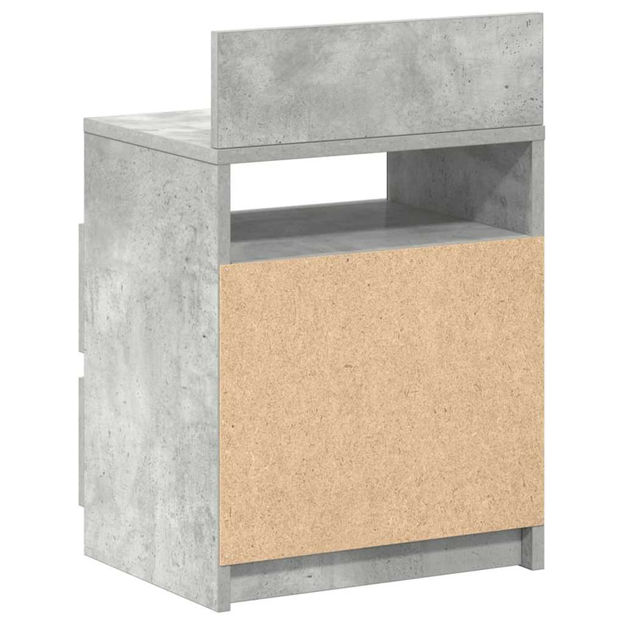 Nachtkastjes 2 st met 2 lades 40x33x60 cm betongrijs