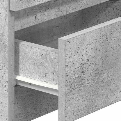 Nachtkastjes 2 st met 2 lades 40x33x60 cm betongrijs