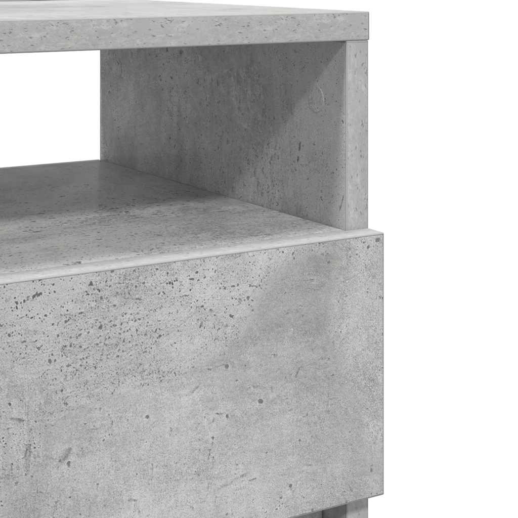 Nachtkastjes 2 st met 2 lades 40x33x60 cm betongrijs