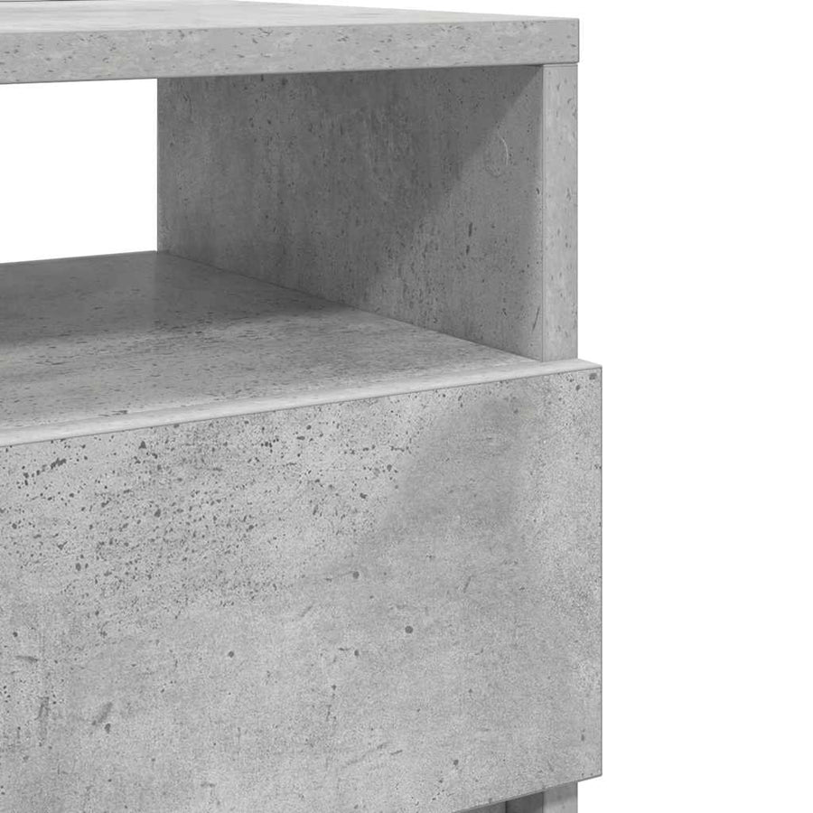 Nachtkastjes 2 st met 2 lades 40x33x60 cm betongrijs