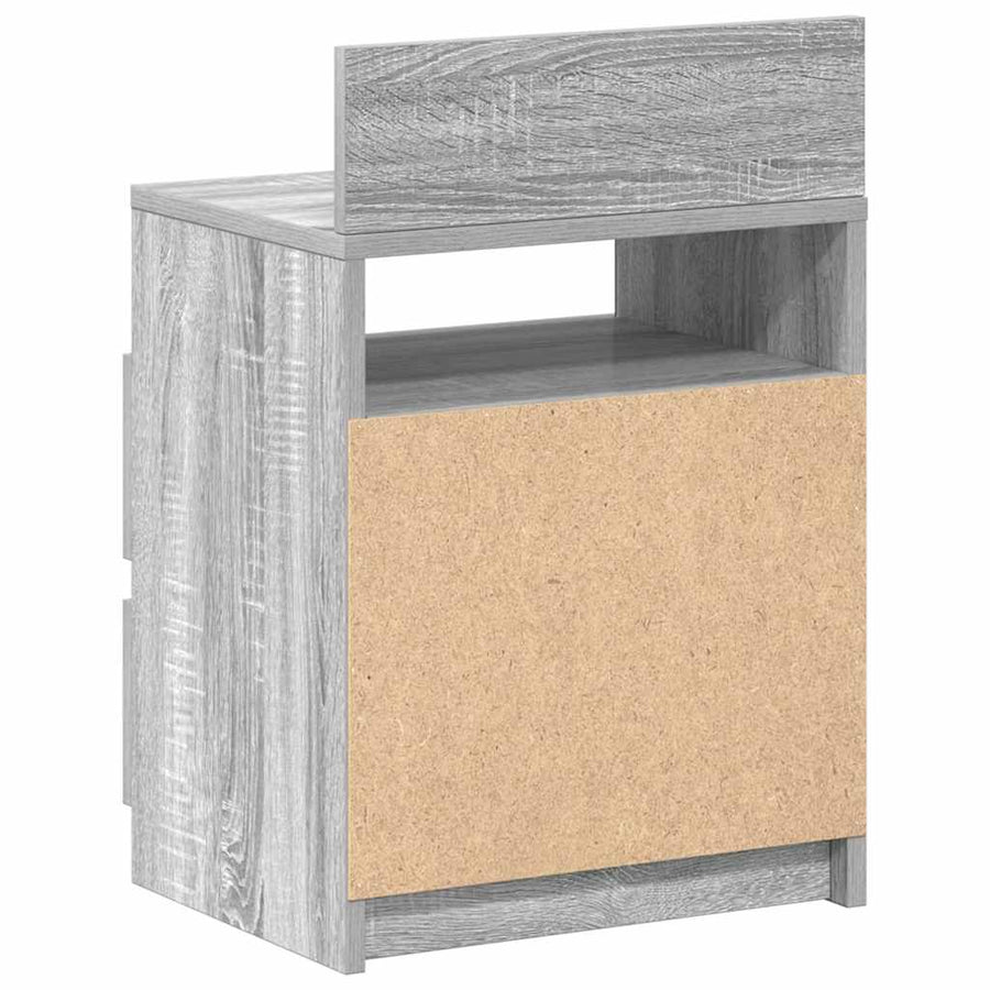 Nachtkastjes 2 st met 2 lades 40x33x60 cm grijs sonoma eiken