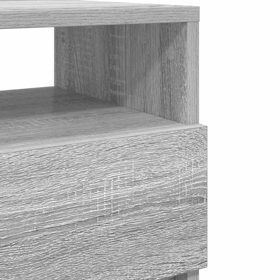 Nachtkastjes 2 st met 2 lades 40x33x60 cm grijs sonoma eiken