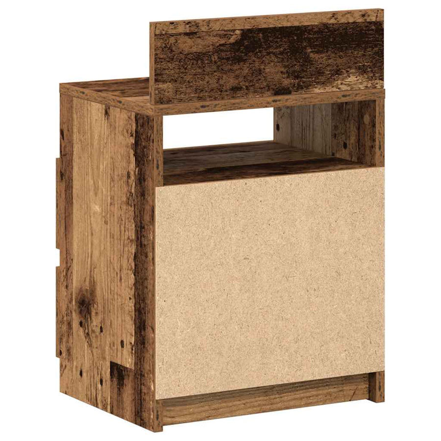 Nachtkastjes 2 st met 2 lades 40x33x60 cm oud houtkleurig