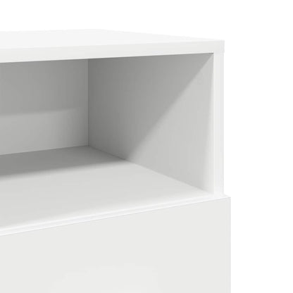 Nachtkastje met 2 lades 36x36x68 cm wit