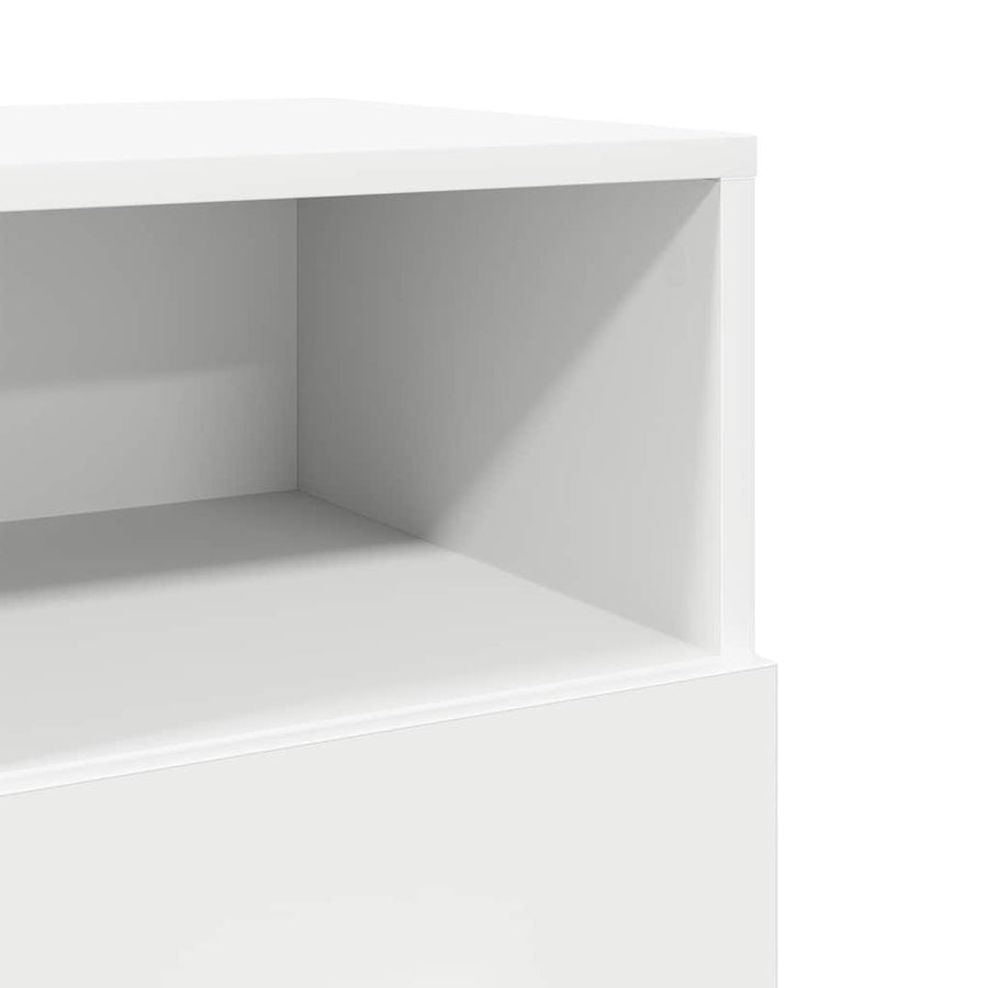 Nachtkastje met 2 lades 36x36x68 cm wit