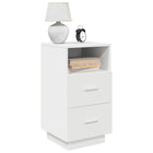 Nightstand with 2 drawers 36x36x68 cm white