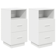 Nachtkastjes 2 st met 2 lades 36x36x68 cm wit