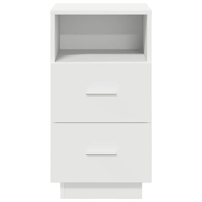 Nachtkastjes 2 st met 2 lades 36x36x68 cm wit