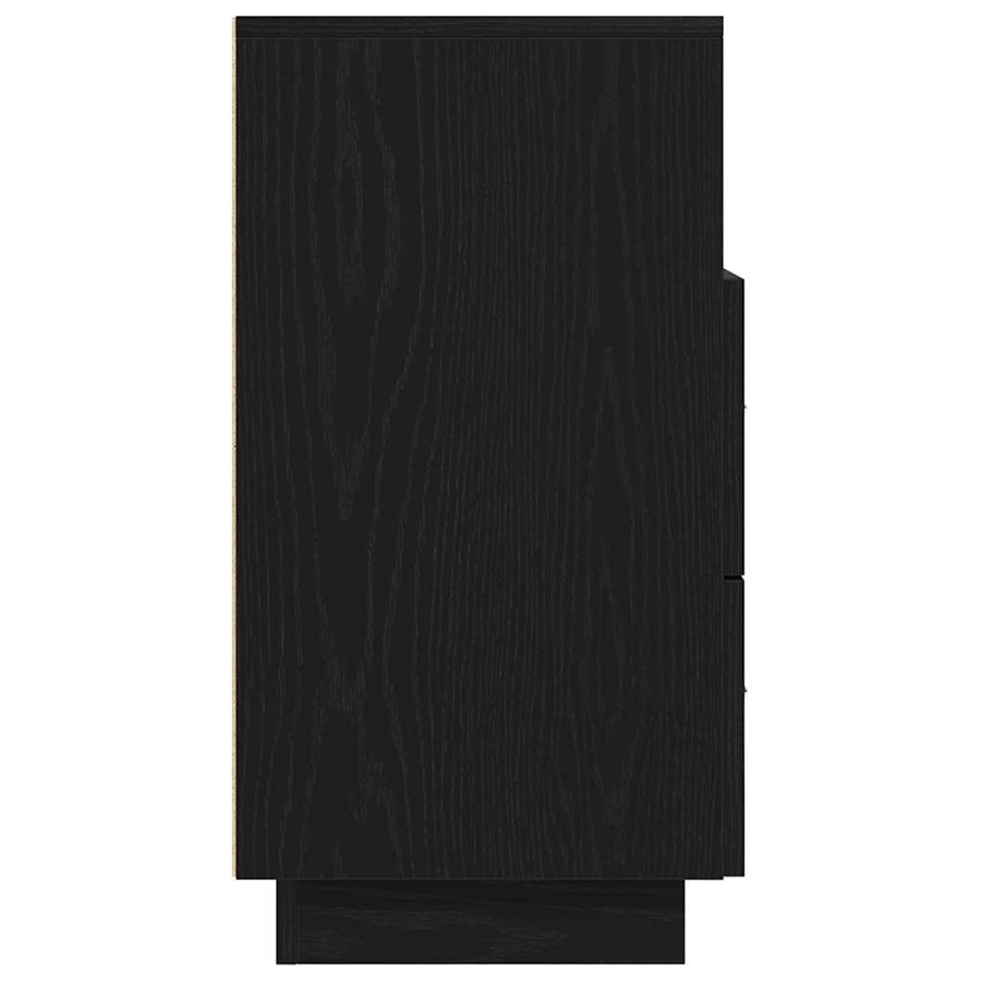 Nachtkastjes 2 st met 2 lades 36x36x68 cm zwart