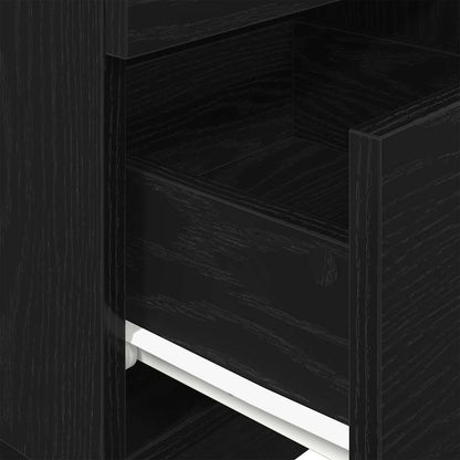 Nachtkastjes 2 st met 2 lades 36x36x68 cm zwart