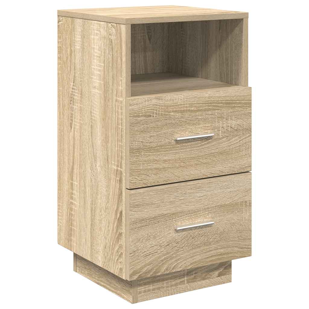 Nachtkastje met 2 lades 36x36x68 cm sonoma eikenkleurig